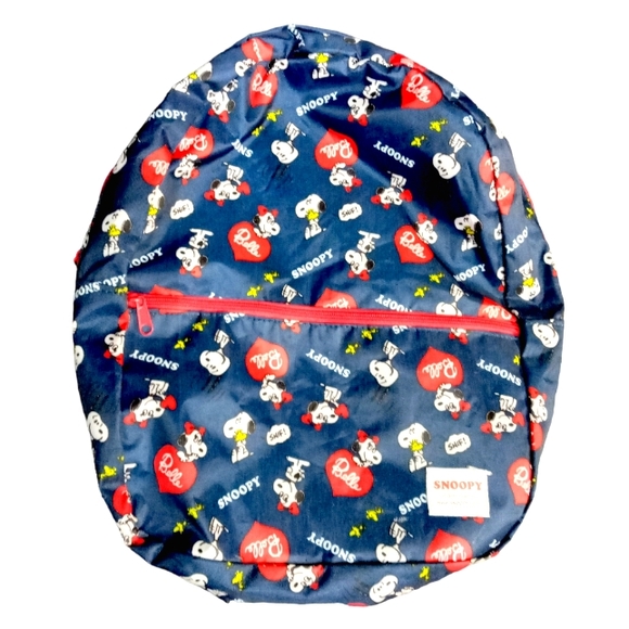 2015 Peanuts Snoopy Design Blue Bella Hearts Youth Ultra Light Backpack - Picture 3 of 14